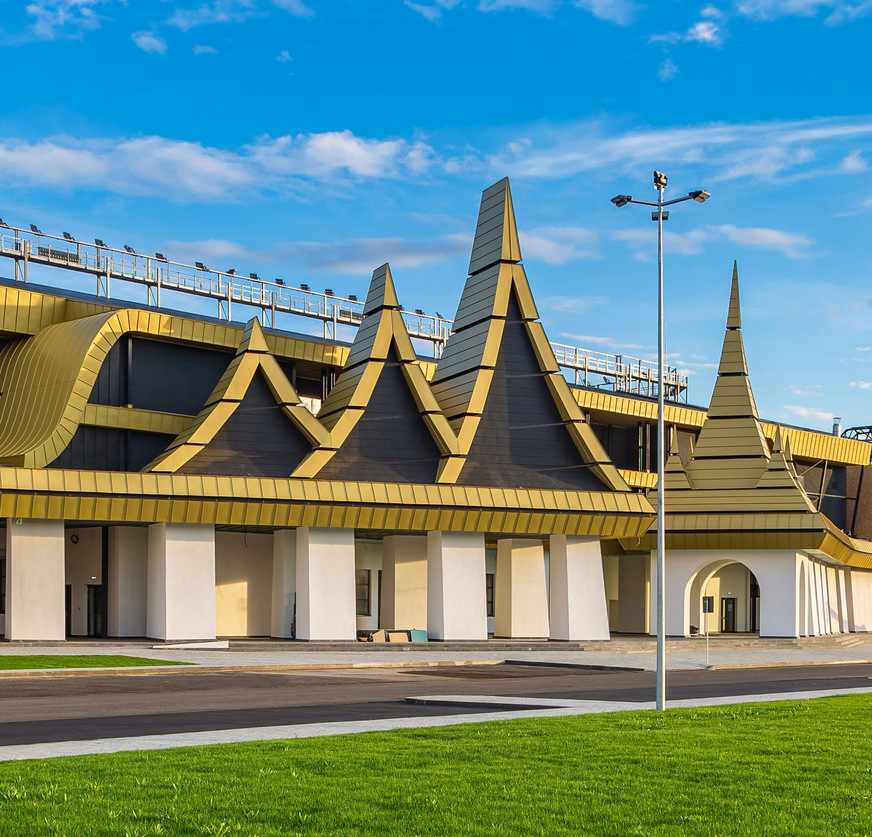 Stadium Sepsi OSK, Sfântu Gheorghe, Material: El Zinc Rainbow Gold & Graphit