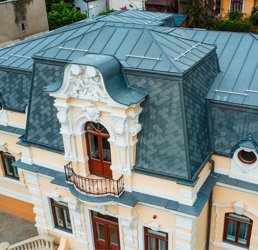 Privathaus Berthelot in Iași, Material: El Zink