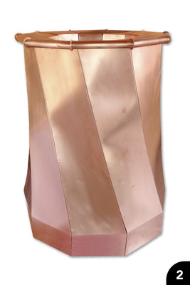 „Taufbecken“, Kupfer, Falztechnik, Wulstabschluss, Lötverbindungen