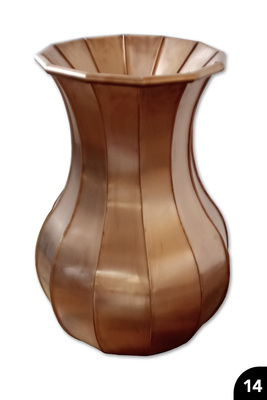 „Vase und Innenkörper“, Kupfer, Falztechnik, Löttechnik, Wulstabschlüsse
