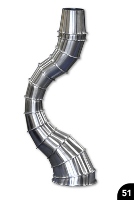 „Schlangenförmiger Übergangskörper“, Titanzink, Falztechnik