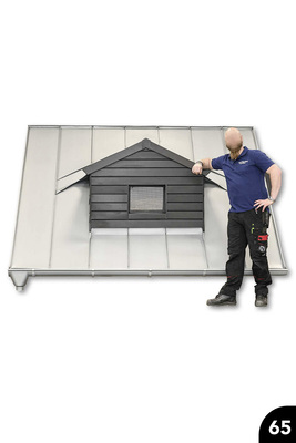 „Dachmodell mit Gaube“, Steckpaneele, Falztechnik, Leistentechnik