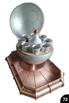  „Ginbar-Fußball“, Kupfer, Falztechnik, Wulstabschlüsse