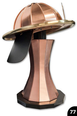 „Feuerwehrhelm“, Kupfer und Messing, Falztechnik, Wulstabschlüsse