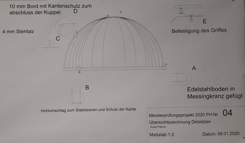 So plante Patrick Kuzel den kupfernen Tragekorb für den Hund seiner Mutter. - © Wirtz / BAUMETALL
