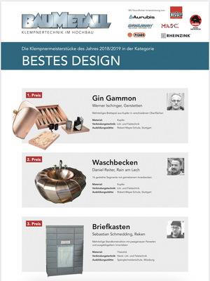 Die Sieger in der Kategorie "Bestes Design" - © BAUMETALL
