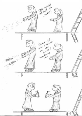 Die Löti-Ritter aus der Klempnerzukunft-Parodie DICHT WARS