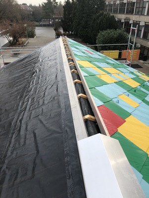 So wurde der Dachfirst abgedeckt