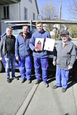 Jannik Buck vom Ausbildungsbetrieb Buck in Gammertingen - © Bild: Förderverein der Klempner an der Robert-Bosch-Schule in Ulm e.V.
