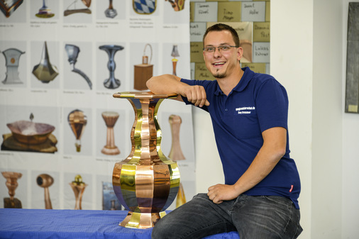 Bi-Metallvase von Danny Kretschmar - © Bild: Spenglermeisterschule Würzburg
