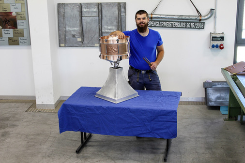 Funktionierende Kupfer-Konzerttrommel von Florian Schultes