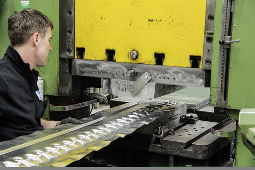 Das Fallwerk in der Werkstatt von Kaufmann in Ulm