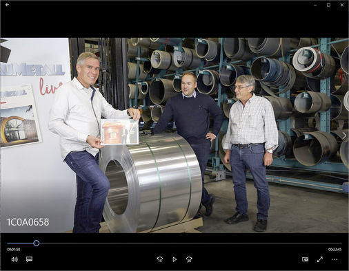 Andreas Buck im Gespräch mit Simon und Erich Altvater - © Bild: BAUMETALL
