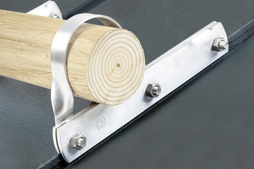 Rundholzhalter für Stehfalzdächer