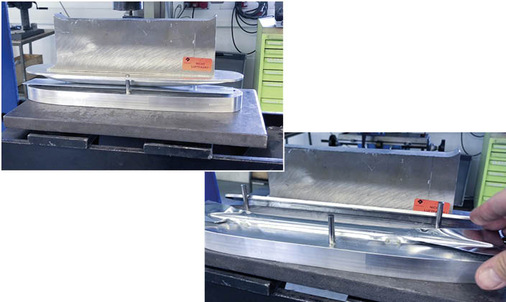 High-End-Vorrichtung zum Pressen der Halbschalen für die Zusatztanks