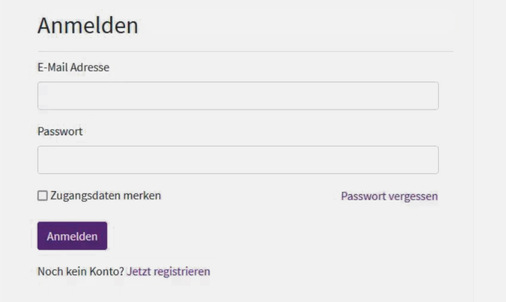 1. Anmeldung und erstmalige Registrierung erfolgen auf dem Kundenportal des Gentner Verlages. Hier können Sie E-Mail-Adresse und Ihr Benutzerpasswort eingeben und über „Jetzt registrieren“ Ihr Kundenkonto anlegen - © Bild: BAUMETALL
