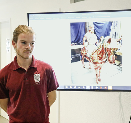 Aus logistischen Gründen zeigt Louis Spitzer seinen aus abertausenden Teilen zusammengesetzten Reiter nur im Digitalformat