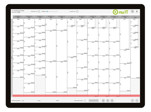 Darstellung der nuIT-Verschnittoptimierung