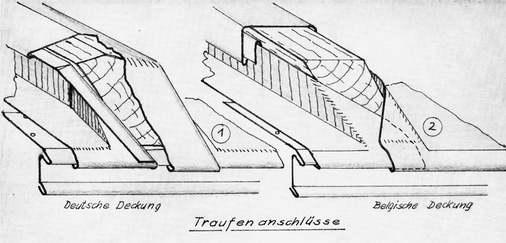 Traufanschlüsse im Detail - © Die Fachkunde der Bauklempnerei/ Gentner Verlag
