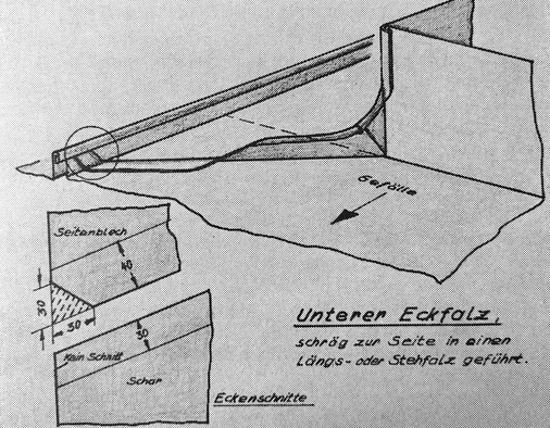 Detailausbildung als Standard-Eckfalz an Dachdurchdringungen