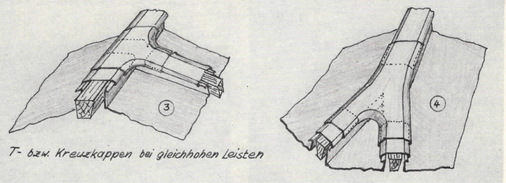 Knotenpunkte bei gleich hohen Leisten