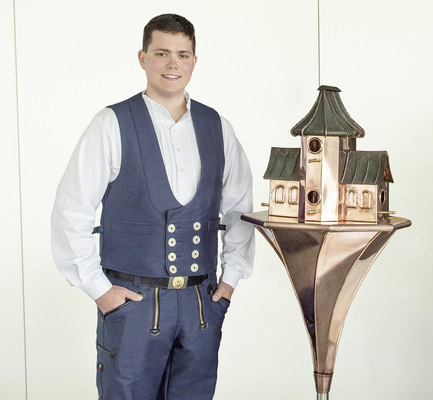 Marcel Glatzer baute ein außergewöhnliches Vogelhaus als Meisterstück