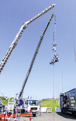 Die Kletterchallenge forderte ganz schön heraus  - © Bild: BAUMETALL
