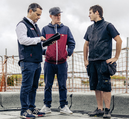 Luigi Greco, Philipp Niemeyer und Stefan Adelsberger jun. - © Bild: Gesacon
