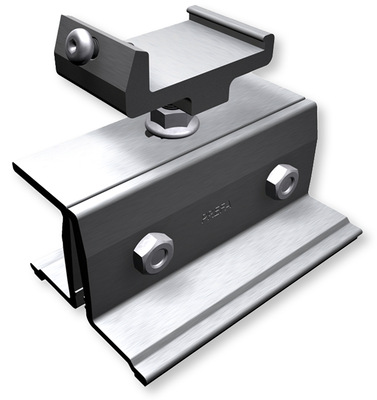 Solarhalter Prefalz vario mit Kreuzverbinder