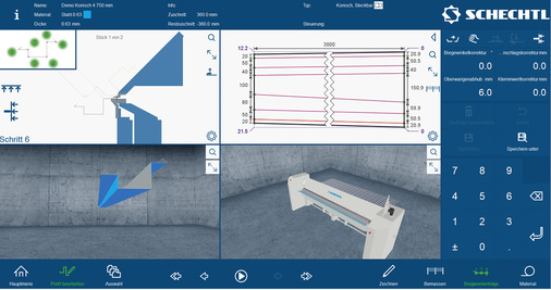 Schechtl-CNC-Steuerung zum konischen Biegen