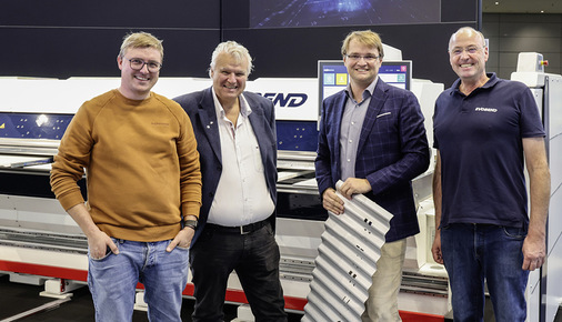 Matthias und Thomas Engel mit Nikolaus Duscher und Reinhard Franze (beide Evobend)