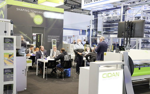 Blechexpo-Fachaustausch auf dem Cidan-Messestand