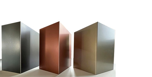  Neben RAL-Farben im Nasslackverfahren gibt es besondere Farbtöne für eloxierte Oberflächen