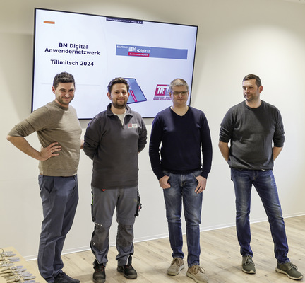  BM-digital-Anwendernetzwerk--Gastgeber Philipp Theißl, Manuel Meixner, Markus und Mario Theißl - © Bild: BAUMETALL
