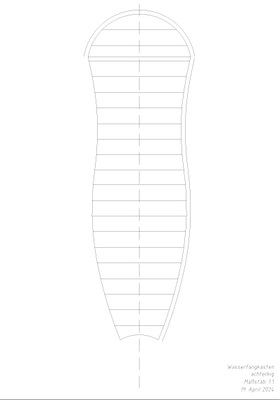  Abwicklung eines Segments zum Bau eines ­geschwungenen Rinnenkasten