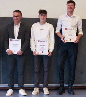  Die Jahrgangsbesten: Robert Hochstuhl, Simon Mast und Quentin Gramm