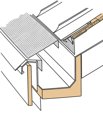    Schematische Darstellung der Rinnenkonstruktion