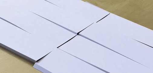  Die Fassade wurde zuerst mit einem Papiermuster anschaulich gemacht