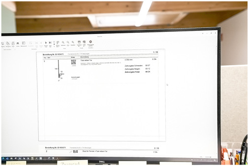 Im Werkstattbüro erfolgt die Profilplanung u. a. mit Bendex