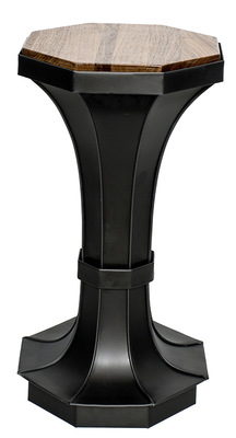  Achteckiger Hocker aus bewittertem Titanzink von Oliver Holzheimer