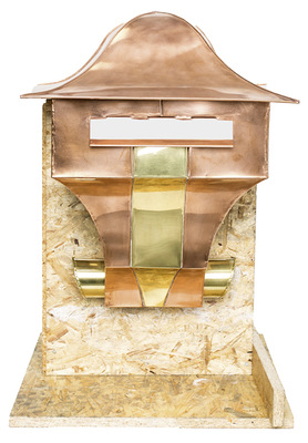  Briefkasten mit einem Materiamix aus Messing und Kupfer von Noah Laniewski