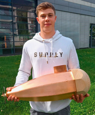 Fabian Gruber präsentiert sein Spengler U-Boot