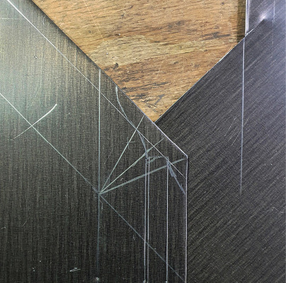 Zur Vorbereitung der Detailpunkte wurden die benötigten Hilfslinien angetragen