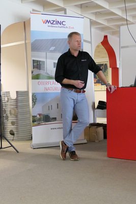 Nico Wewer (VM Building Solutions) bei seinem spannenden Fachvortrag zum Thema Ornamentetechnik