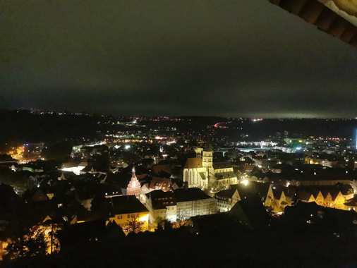 Blick über das nächtliche Esslingen