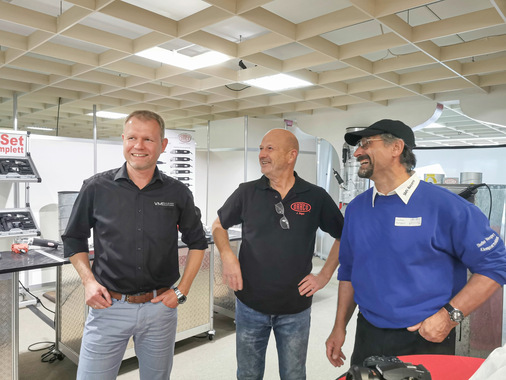 Nico Wewer, Martin Sigel und Steffen Wengert beim gemeinsamen Austausch