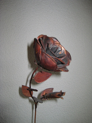 Rosenkreation mit Knospe