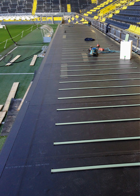 Dachfläche der Trainerbank im Signal-Iduna-Park, ehemals Westfalenstadion