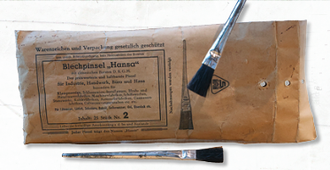 Originalverpackt: Historische Lötwasserpinsel