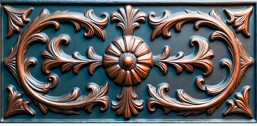 Klassisches, vom Ornamentenspengler hergestelltes Zierornament